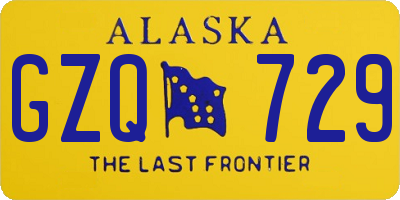 AK license plate GZQ729