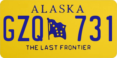 AK license plate GZQ731