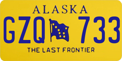 AK license plate GZQ733