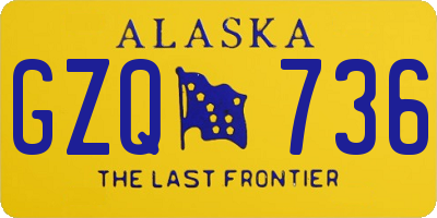 AK license plate GZQ736