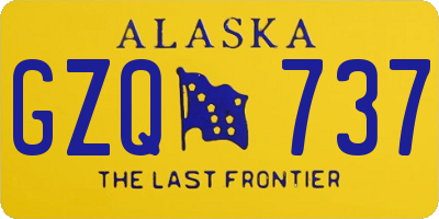 AK license plate GZQ737