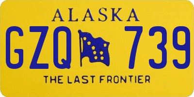 AK license plate GZQ739