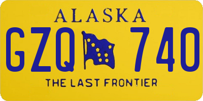 AK license plate GZQ740