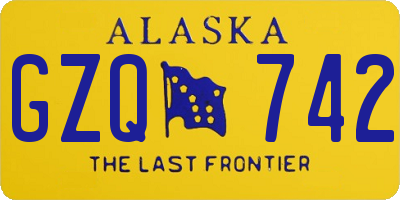 AK license plate GZQ742