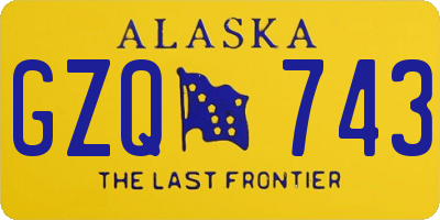 AK license plate GZQ743