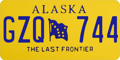 AK license plate GZQ744