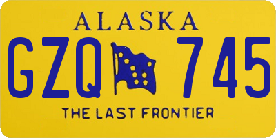 AK license plate GZQ745