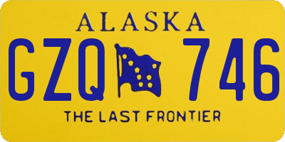 AK license plate GZQ746