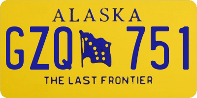 AK license plate GZQ751