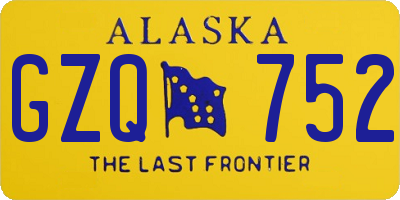 AK license plate GZQ752