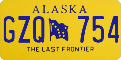 AK license plate GZQ754