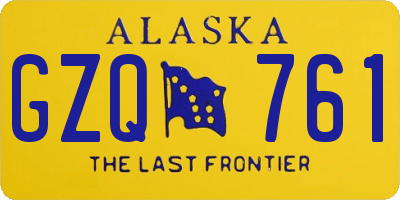 AK license plate GZQ761