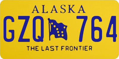 AK license plate GZQ764