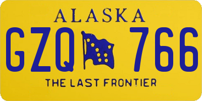 AK license plate GZQ766