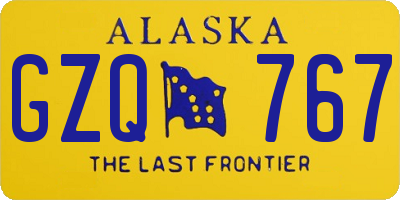 AK license plate GZQ767