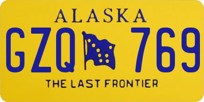 AK license plate GZQ769