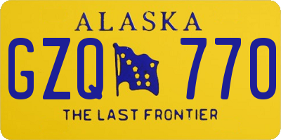 AK license plate GZQ770