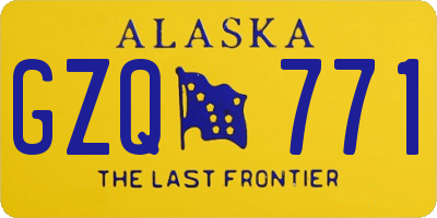 AK license plate GZQ771