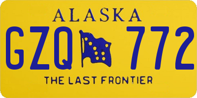 AK license plate GZQ772