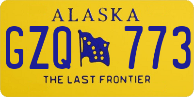 AK license plate GZQ773