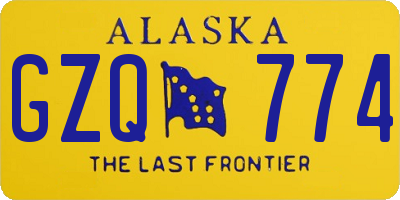 AK license plate GZQ774