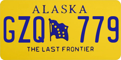 AK license plate GZQ779