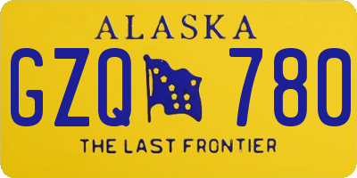 AK license plate GZQ780