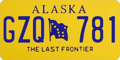 AK license plate GZQ781