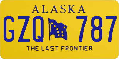 AK license plate GZQ787