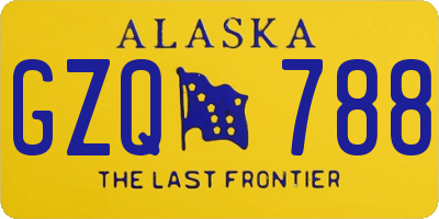 AK license plate GZQ788