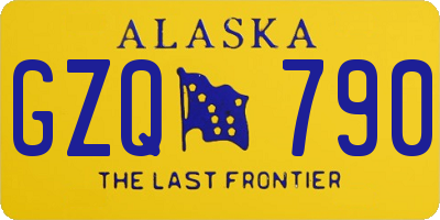 AK license plate GZQ790