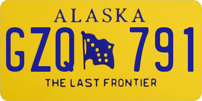 AK license plate GZQ791