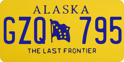 AK license plate GZQ795