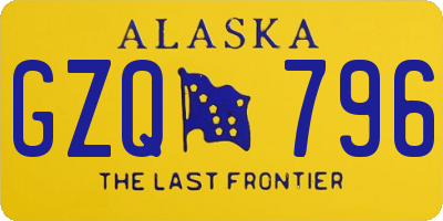 AK license plate GZQ796