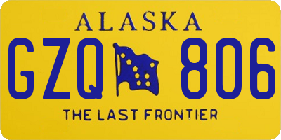 AK license plate GZQ806