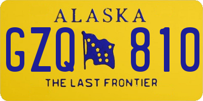 AK license plate GZQ810