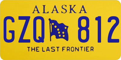 AK license plate GZQ812