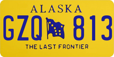 AK license plate GZQ813