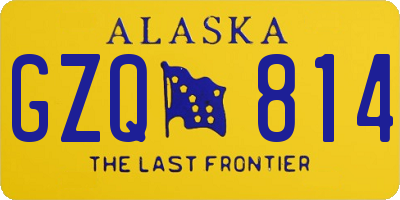 AK license plate GZQ814