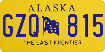 AK license plate GZQ815