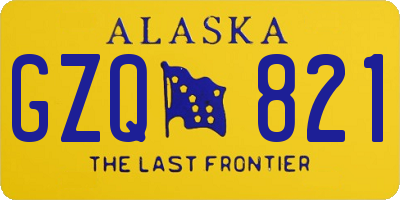 AK license plate GZQ821