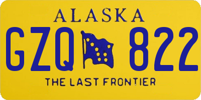 AK license plate GZQ822