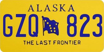 AK license plate GZQ823