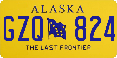 AK license plate GZQ824