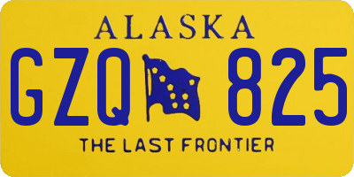 AK license plate GZQ825