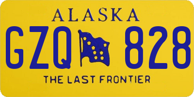 AK license plate GZQ828