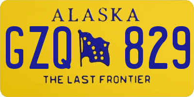 AK license plate GZQ829