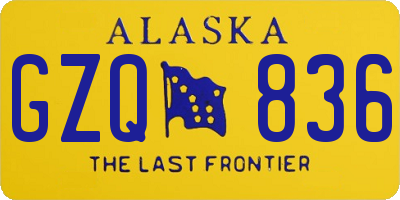 AK license plate GZQ836