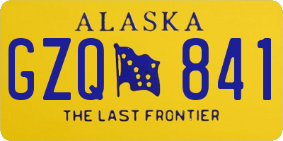 AK license plate GZQ841