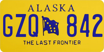 AK license plate GZQ842